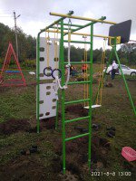 Площадка для детей УДСК Тарзан Мини-2 (усиленный) Зелёный металлическая лесенка